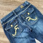 Rock & Republic Rock &‎ Republic Jeans Kasandra Blue Studded Bootcut Distressed Mid Rise 8 Photo 6