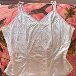 Vanity Fair women's white silk nylon lace trim camisole tank Photo 7