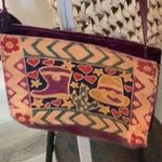 Colorful Women's leather Bag with Artistic Design Purple Photo 0