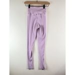 Year Of Ours Bandier Women Leggings Purple Ribbed Veronica V Waist Stretch Small Photo 1