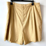 Steve Madden Steve Madden Pleated Linen Blend Shorts Womens Size XL High Waist Casual Photo 0