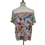 Caleoaa Womens Top Medium Embroidered Short Sleeve Boho Festival Ethnic Photo 3