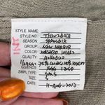 Theory Washed Khaki Lightweight Slub Knit Scoop Neck Sweater Photo 9