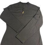 Petite Sophisticate  Long Sleeve Collared Black Midi Dress Gold Tassel‎ Sz Small Photo 0