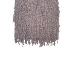 Umgee  Women's Cardigan Wrap‎ Shaggy Open Front Fringe Vest Sleeveless Grey Large Photo 4
