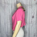 Nike  Womens Plus NWT Size 2X Pink One Luxe Twist Hem Dri-Fit Cropped Top Shirt Photo 1