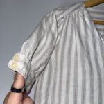 Madewell Plaza Short Sleeve Button Down Linen Blend Stripe Top XXS Photo 2