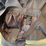 Kasper 8P Pants Lined Gray Pinstripe Wide Leg Slacks Career Photo 3