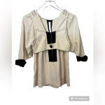 MAYLE Dezra Collar Blouse in Ivory and Black NWT size 2 Photo 1