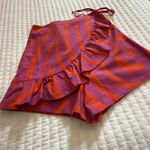 Anthropologie Corey Lynn Calter Shorts Ruffle Front Skort S Small NWT $148 Red Photo 13