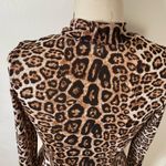 Emma & Sam Leopard Mock Neck Full bottom Bodysuit Photo 6
