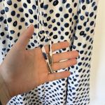 Nic+Zoe White Dress With Blue/ Black Polka Dots Flowy Summer Beach Small S Photo 6