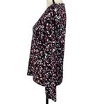 Calvin Klein  Medium Top Abstract Long Sleeves Keyhole V-Neck Stretch Round Neck Photo 4