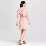 Mossimo Supply Co NWOT Pink One Shoulder Ruffle Crinkle Dress New Photo 1