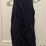 Madewell The Ariana Mini Dress Eyelet Navy Blue Linen Blend Size S Small Photo 0