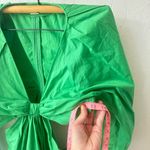 Jason Wu  Green Cutout Waist Twist Long Sleeve Mini Tiered Dress XS Photo 5