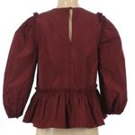 Sangria NWT Cinq a Sept Jackie Three-Quarter Puff-Sleeve Top in Photo 4
