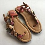 Frye NEW Dani Jeweled Leather Thong Sandal Shoes Photo 2