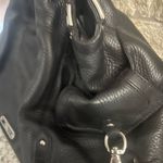 Cole Haan  Black and Silver Shoulder Bag with Textured Leather Photo 1