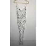 Samsøe Samsøe White Blue Floral Motif Chiffon Apples Slip Midi Dress Large Photo 8