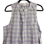 Bella Dahl NWT Light Purple White Gingham Sleeveless Top Shirt L Photo 1