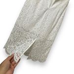 EXPRESS NWT White Scalloped Lace Formal Bachelorette Wedding Midi Dress - Medium Photo 7