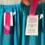 Heart soul Teal Tank Top Embellished Beaded Mesh Scoop Neck Sleeveless Small EUC Photo 3