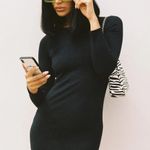 Princess Polly  Black Mini Dress Long Sleeve Photo 1