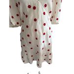 RHODE Mariana White Red Mini Floral Cotton Dress Size 8 Photo 7