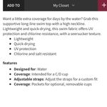 Lululemon  Seersucker Light Blue High-Neck Long-Line Swim Top Photo 2