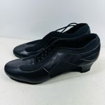 Women Salsera Bachata Black Leather Dance Shoes Size 10 Photo 3