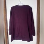 Cato Women's Dark Purple Plum Jacket Zipper Pockets Size XL Photo 1