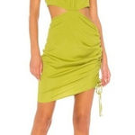 Kendall + Kylie  Cobain Dress‎ Citron Green Cut Out Asymmetric Hem Size 0-2 Photo 0