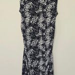 Norma Kamali Animal Print Knee-Length Ruched Black and White Dress Women Size XL Photo 3