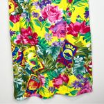 Jams World Vintage 90s Floral Hawaiian Tropical Sleeveless Tank Dress Yellow Photo 2