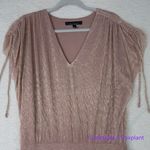 White House | Black Market New! Cap Sleeve Shimmer Kimono Mini Dress, size L Photo 4