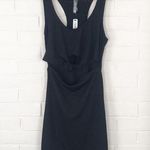 Victoria's Secret NWT Victoria’s Secret Black Ribbed Front Cut Out Knot Tank Dress Photo 1