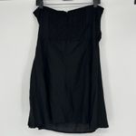 Princess Polly  Mini Dress Womens 10 LBD Baddie Grunge Black Cotton Linen Blend Photo 4