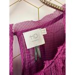 HD in Paris by Anthropologie Pleated Burgundy Thistleberry Blouse - Size - 10P Photo 4