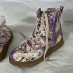 Steve Madden JOLIVIAA MARBLED COMBAT ANKLE SIDE ZIPPER BOOTS SIZE 5 PREOWNED Photo 9