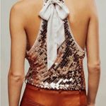 Free People NWT Disco Fever Cami Rose Gold Photo 2