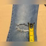 ZARA  Women’s Embroidered Floral Fringe Distressed Denim Jeans Sz 4 Cotton Blend Photo 9