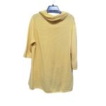 Margaret Winters Yellow Cotton Cowl Neck 3/4 Sleeve Oversized Tunic Top Medium Photo 1