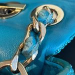Versace Gianni Couture Turquoise Patent Leather Shoulder Bag - Preowned Photo 11