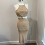 Petal and Pup Yareli Midi Sweater Knit Dress In Beige Sz Large/XL Photo 2