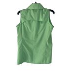 Reel Legends  Women's Size Small Neon Green Sleeveless Fishing Button Shirt‎ Photo 4