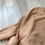 Cashmere Scarf Cardigan wrap open knit womens Tan (small medium) minimalist Photo 5