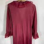 Vintage Peignoir Maroon Lace Trimmed L XL Red Size L Photo 7