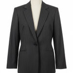 Pendleton Blazer 10 Gray Pinstripe Jacket Preppy Dark Academia Prep Vintage Photo 0