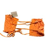 Toast Swim X Free People Signature Ruffled Bandeau Bikini Top Nectarine Medium Orange Photo 1
